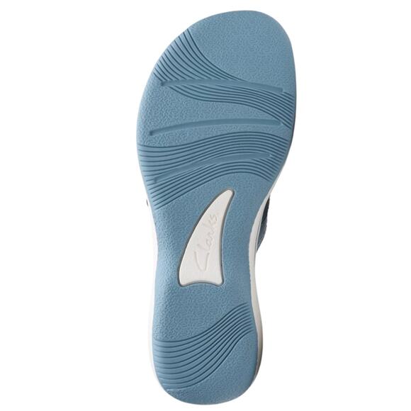 Clarks Women's Cloudsteppers Breeze Reyna Flip Flop Sandals Blue Size 8 - Picture 6 of 6